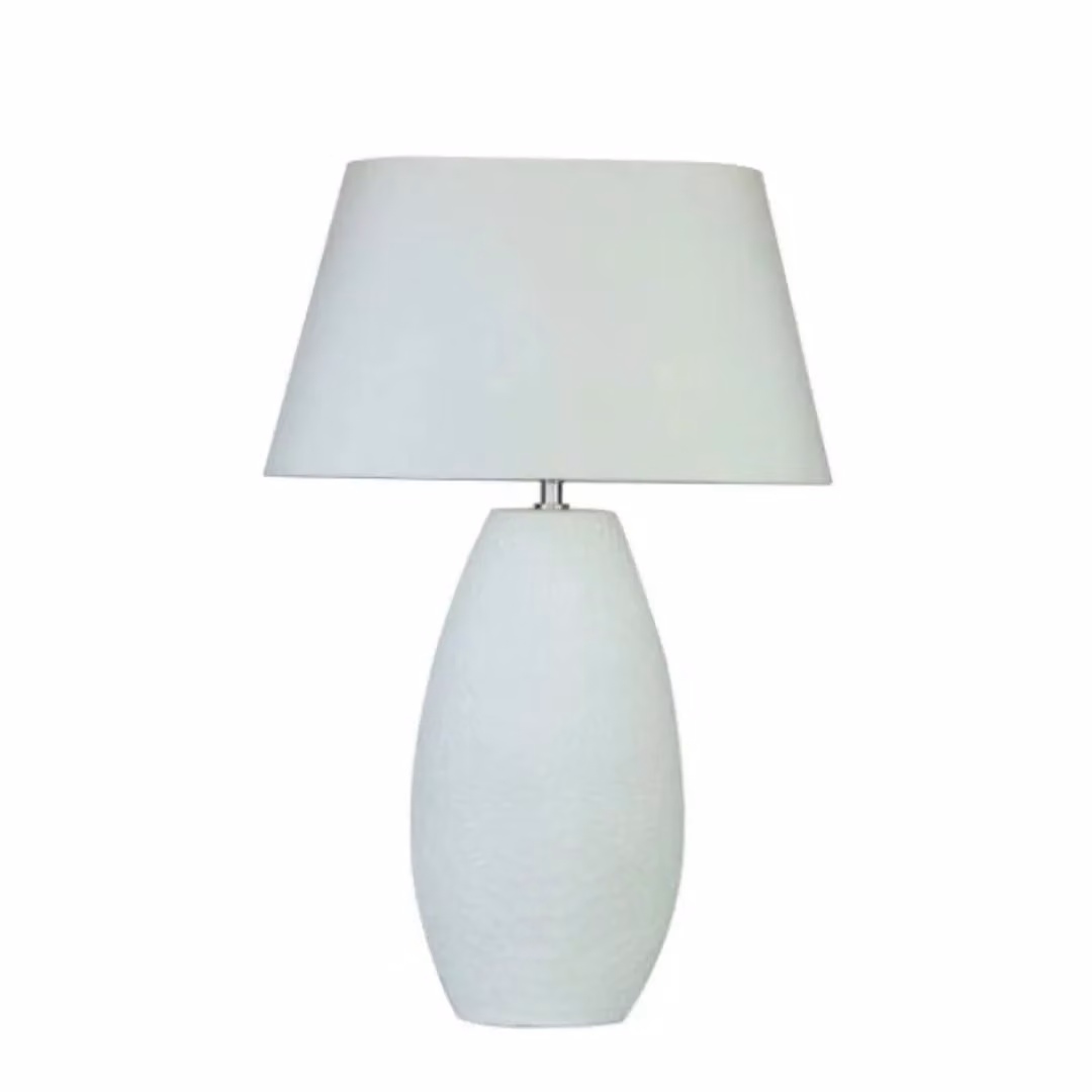 Pagazzi Caitlin White Ceramic Table Lamp, H 61 cm – 2