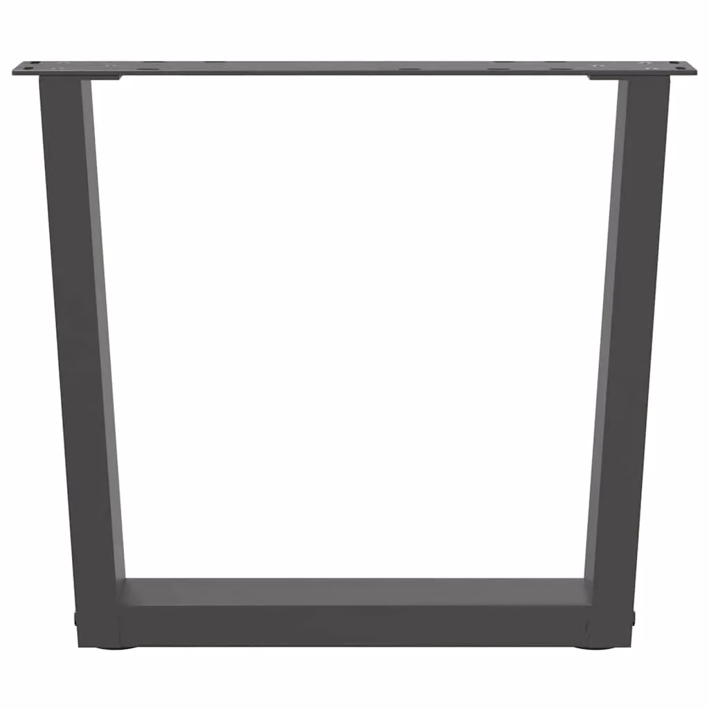 Berkfield Home V-Shape Dining Table Legs, 2 Pieces, Anthracite and Black Steel, H: 50 cm, W: 42 cm – 2