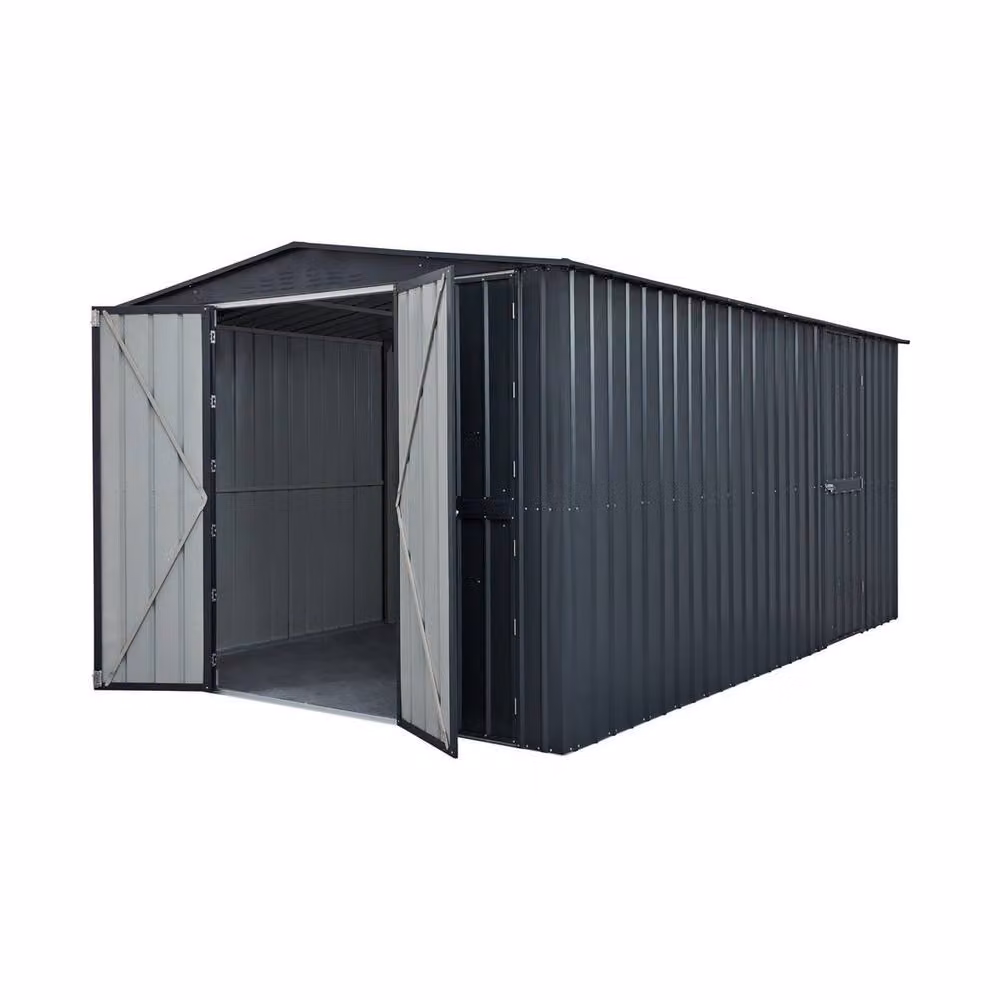 Mercia Globel Dual Door Steel Workshop Garage in Grey