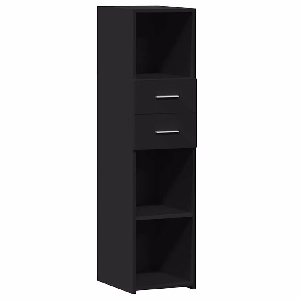 Berkfield Home Modern Black Matt Highboard in MDF, W/D/H: 30 x 42.5 x 124 cm – 3