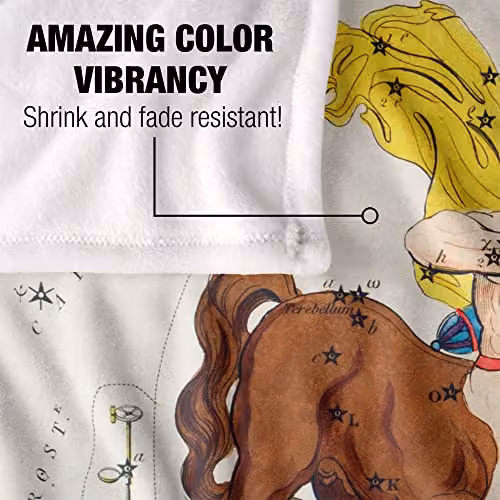 Graffitee Studios Vintage Sagittarius Zodiac Super Soft Fleece Throw Blanket, White, W/D: 152 x 127 cm – 2