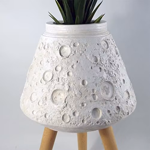 Leaf Design UK Large Round Lunar White Planter, Height: 62 cm, Width: 40 cm, Depth: 40 cm – 2