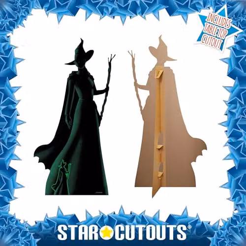 Star Cutouts SC4653 Wicked Elphaba Green and Black Silhouette Lifesize Cardboard Cutout, Height: 163 cm – 5