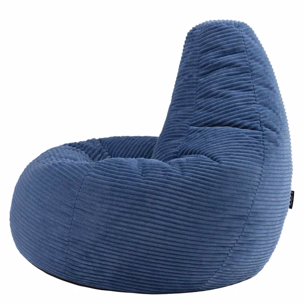 icon Dalton Cord Adult Bean Bag Chair Set of 2 in Blue with EPS Polystyrene Filling – 3