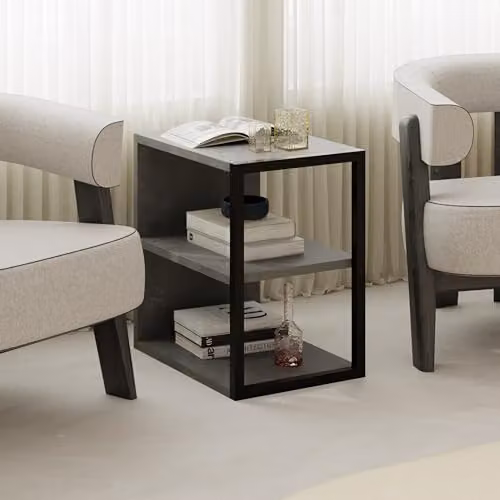 Decortie Set of 2 Modern Side Tables in Mid Grey – 4