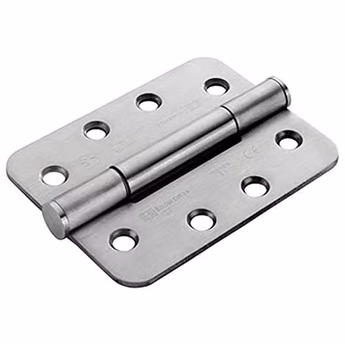 Loops Pair of Concealed Cup Hinges in Satin Steel, W/H/D: 100 x 75 x 3 mm