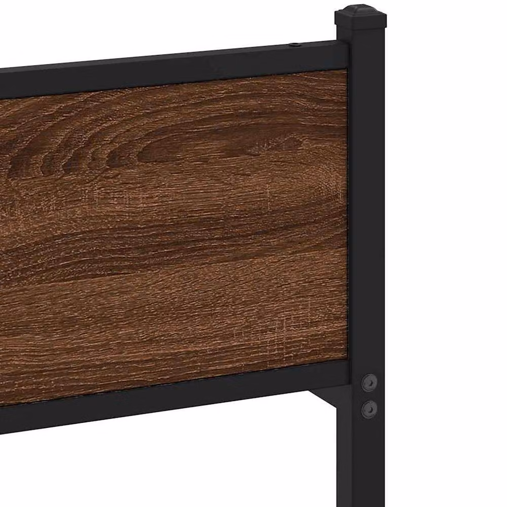 Berkfield Home Classic Bed Frame in Brown Oak, W/D/H: 140 x 190 cm – 4
