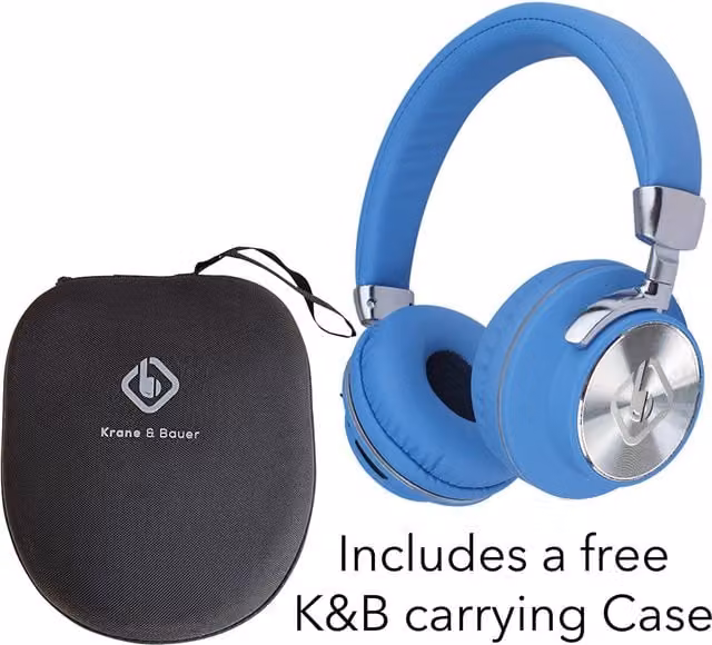 Krane & Bauer Harmony Bluetooth Wireless Noise-Cancelling Headphones - Blue