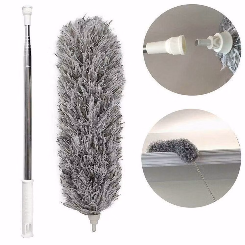 SPETLEK Grey Microfibre Feather Duster with 280cm Telescopic Extendable Handle – 2