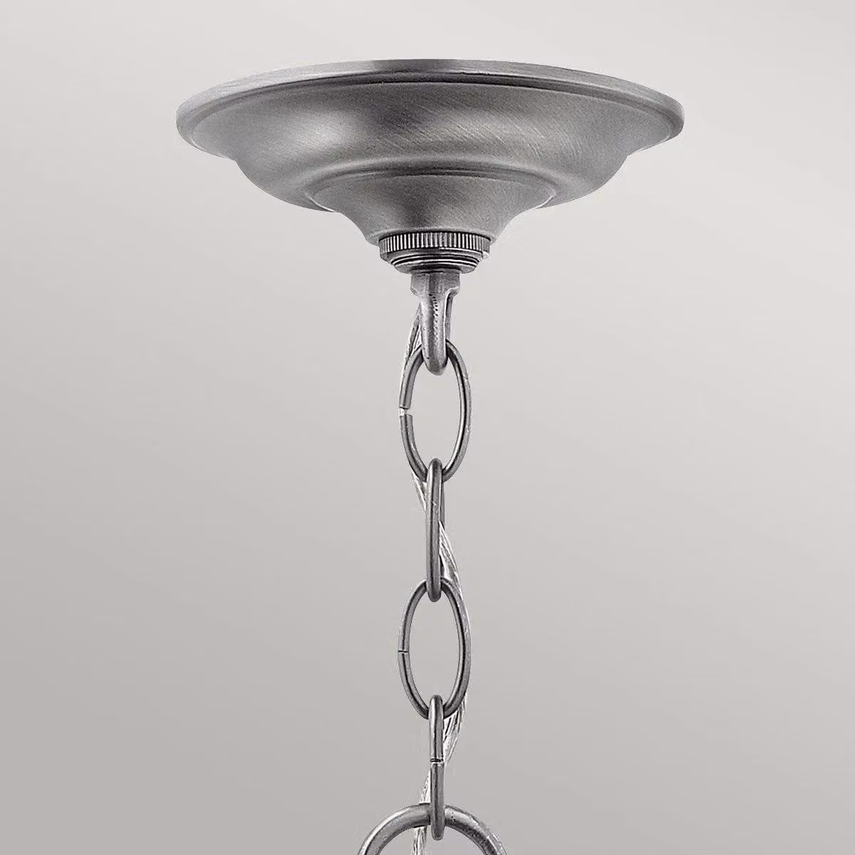 Netlighting Gentry 4 Light Medium Ceiling Lantern Pendant in Grey with Transparent Glass and E14 Base – 2