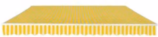 Berkfield Home Manual Operated Folding Awning in Yellow and White, Width: 600 cm