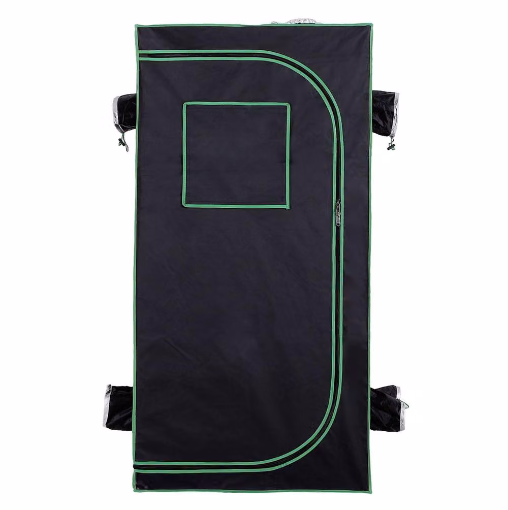 STILVORA Grow Tent with Adjustable Vents and Floor Tray, Black, W: 80 cm, D: 62 cm, H: 160 cm – 7