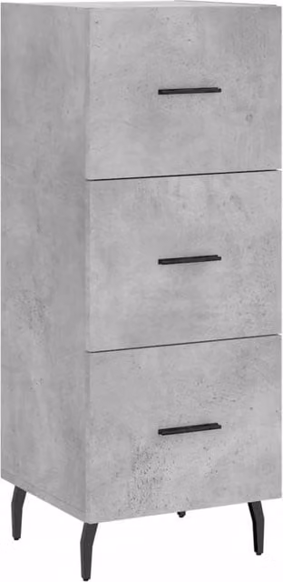 Berkfield Home Modern Sideboard in Grey, W/D/H: 34.5 x 34.0 x 90.0 cm