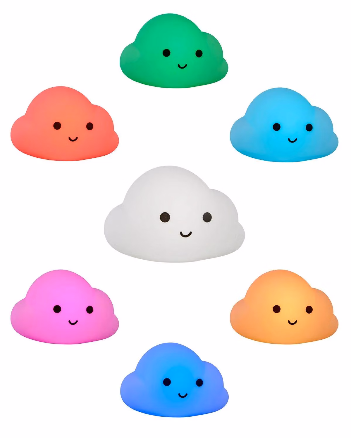 BHS Lighting Glow Cloud Silicone Wall Night Light in White – 3