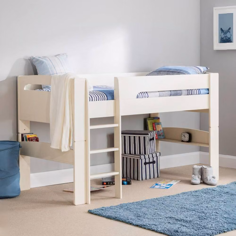 Cheshire Limestone Midsleeper Bed in Stone White, Single W/D/H: 90 x 190 cm – 2