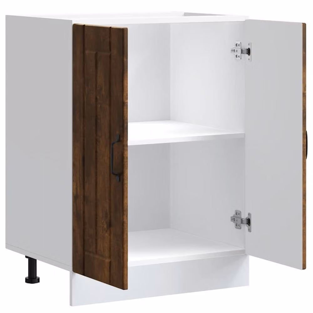Berkfield Home Lucca Smoked Oak Sink Base Cabinet in Brown – 5