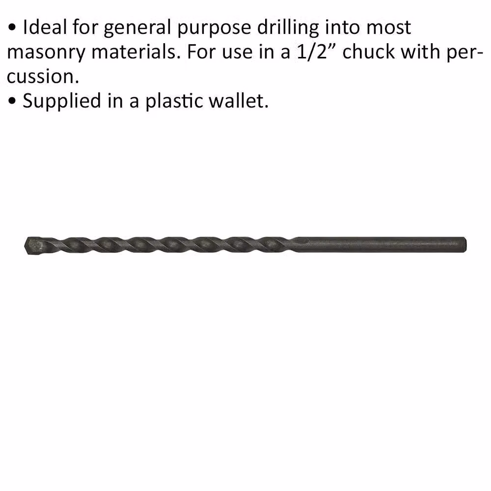 Loops Multicolour Rotary Impact Masonry Drill Bit with Straight Shank, 6 x 150mm – 2