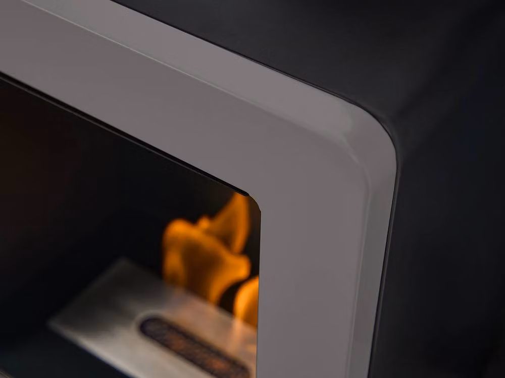 Adam Fires & Fireplaces Mira Grey Steel Bio Ethanol Floor Stove – 5