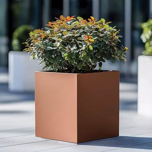 Access Garden Products Copper Galvanised Steel Square Planter W/D/H: 40 x 40 x 40 cm – 3