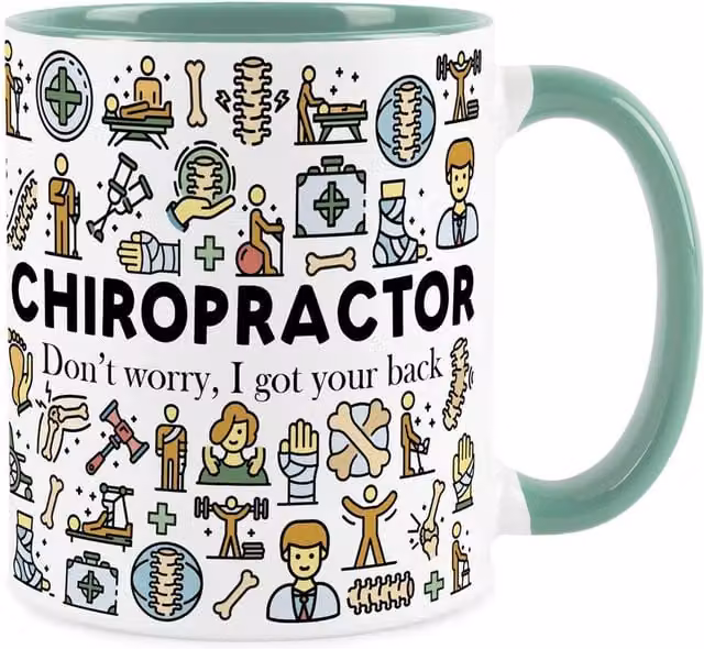 Purely Home Novelty Chiropractor Ceramic Mug in Turquoise