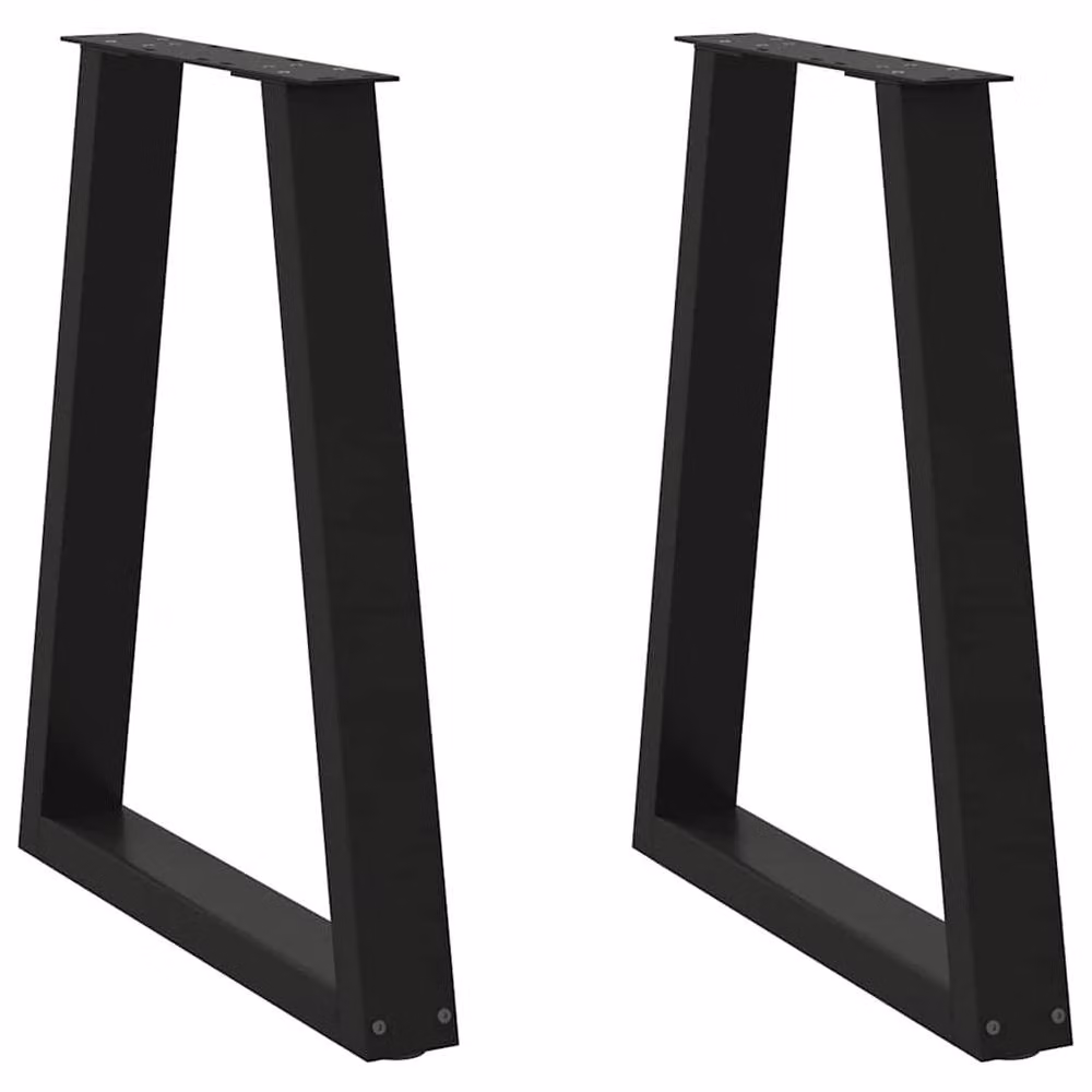 Berkfield Home Modern V-Shape Coffee Table Legs, 2 Pieces, Black Steel, H: 72-73 cm x W: 60 cm – 2