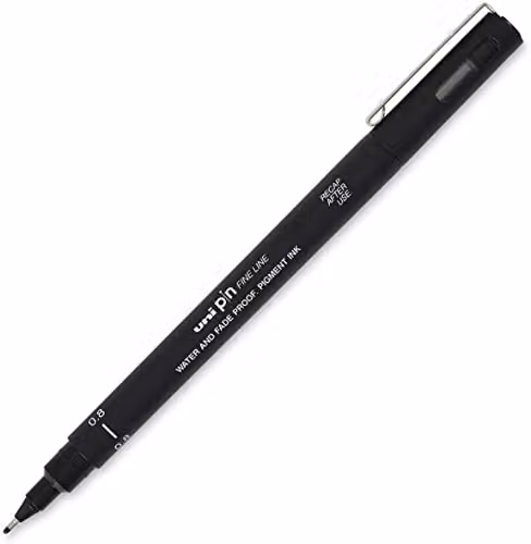Uni PIN Fine Line Drawing Pens with Black Ink, Set of 9 – 3