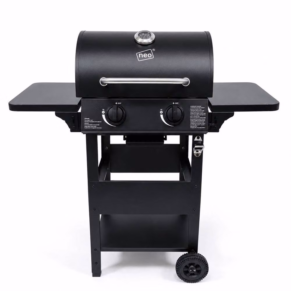 Neo 2 Burner Stainless Steel Gas BBQ Grill with Warming Rack and Cart in Black, W/D/H: 103 x 100 x 103 cm – 5