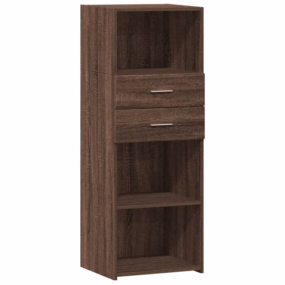 Berkfield Home Modern Brown Oak Highboard with Internal Shelves and Doors W/D/H: 45 x 42.5 x 124 cm – 3