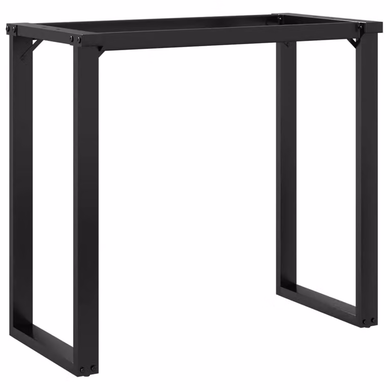 Berkfield Home O-Frame Dining Table Legs in Matt Black Steel, W/D/H: 80 x 40 x 73 cm