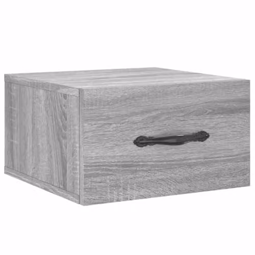 vidaXL Wall-mounted Bedside Cabinet in Grey Sonoma, W/D/H: 35 x 35 x 20 cm – 1
