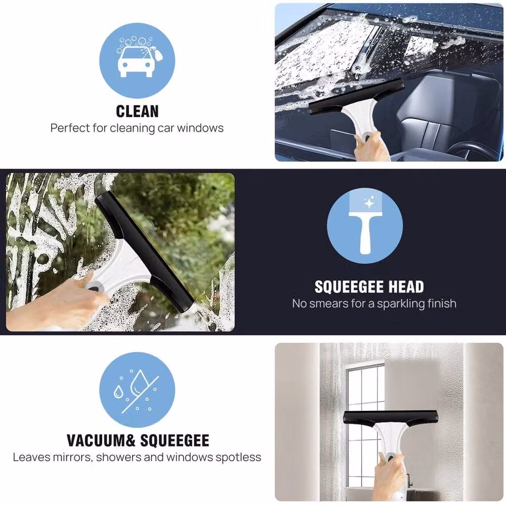 Nordara Cordless Rechargeable Window Vacuum Cleaner with Squeegee in White – 3