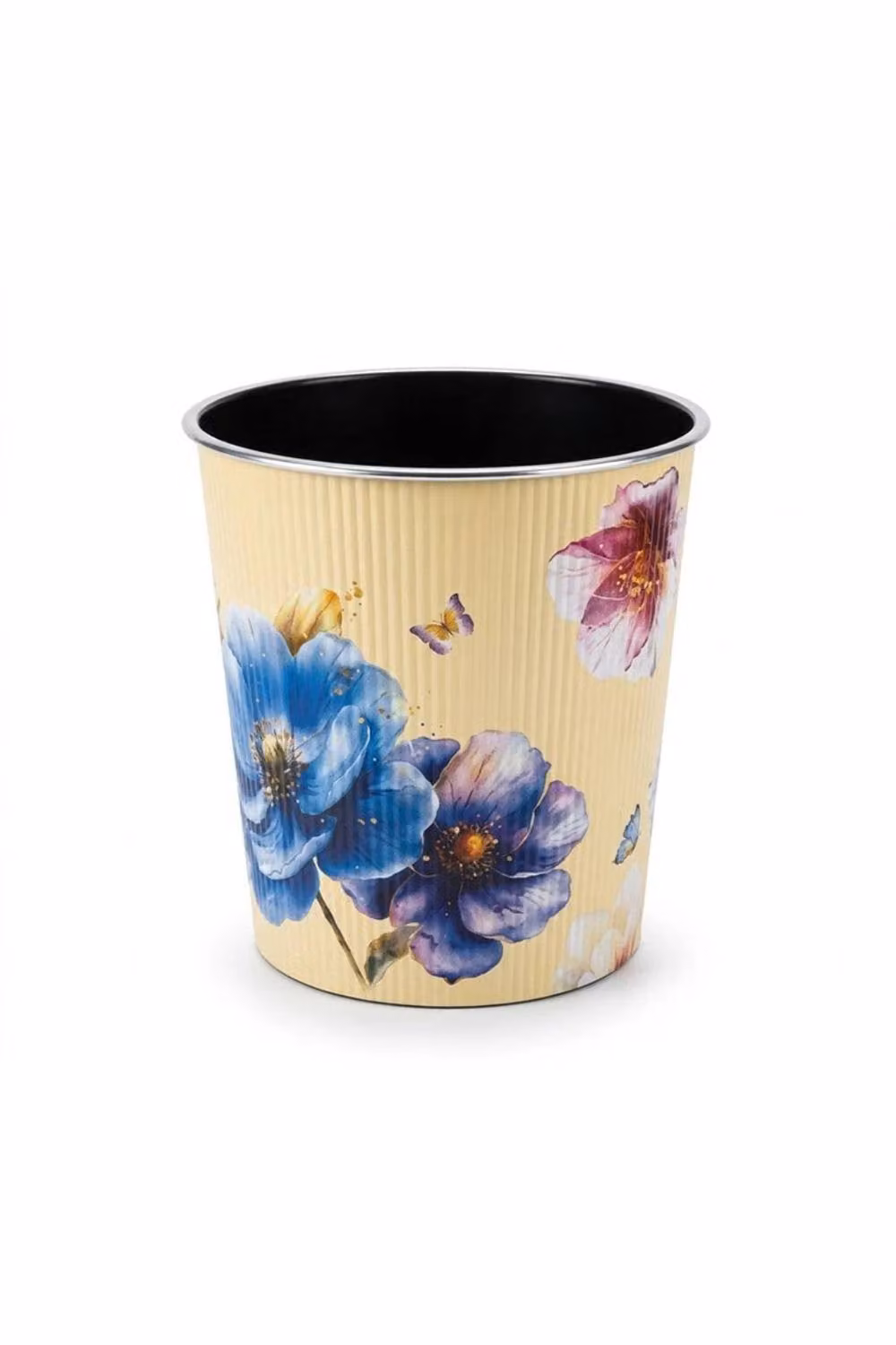 KDMD Floral Round Plastic Waste Bin, Multicolour, W/D/H: 24 x 23 x 23 cm – 3