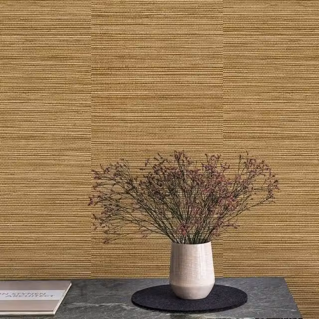 Grandeco Brown Grasscloth Wallpaper Roll