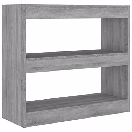 vidaXL Grey Sonoma Book Cabinet and Room Divider W/D/H: 80 x 30 x 72 cm – 1