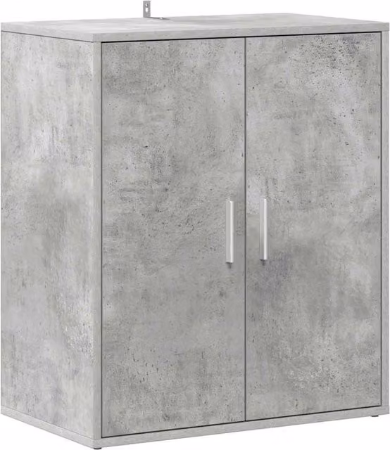 Berkfield Home Industrial Shoe Cabinet in Concrete Grey, W/D/H: 60 x 35 x 70 cm