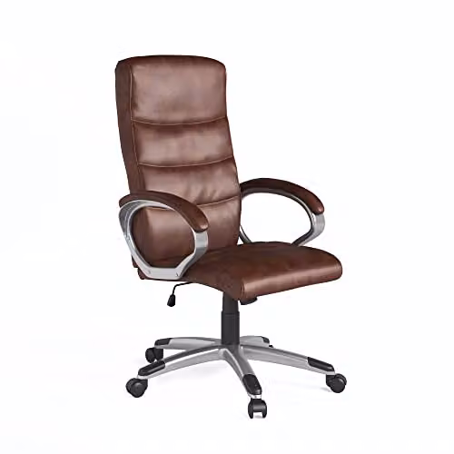 Alphason Hampton Executive Office Chair in Brown Leather – 1