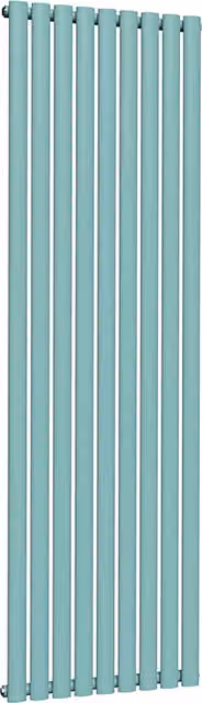 Lux Heat Oval Coloured Vertical Radiator in Caribbean Sea, H 180 cm x W 54 cm