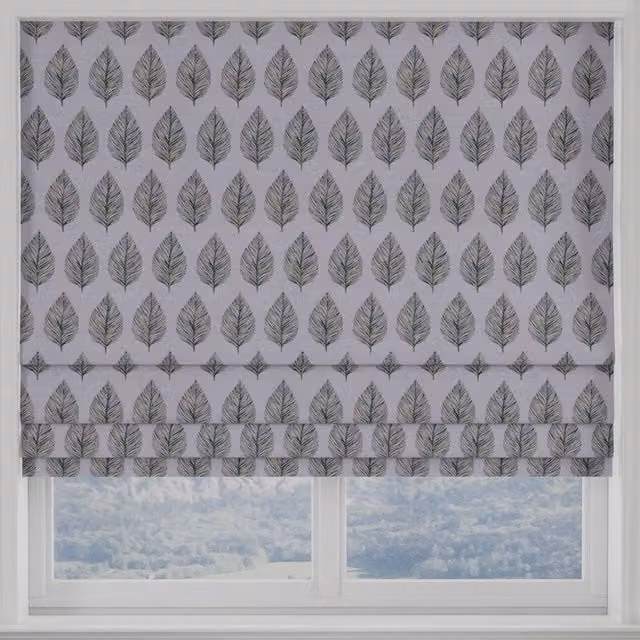 Terrys Leaf Made to Measure Blackout Roman Blind in Green Floral Design