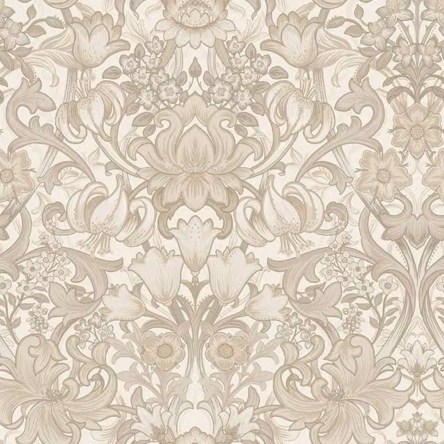 Holden Décor White Floral Textured Botanical Paper Wallpaper
