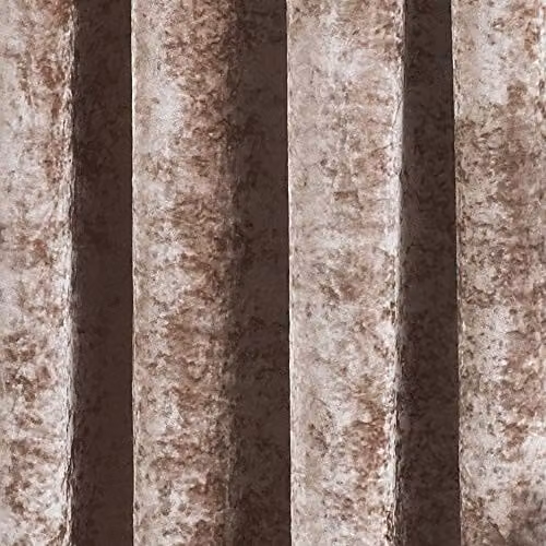 Paoletti Verona Crushed Velvet Eyelet Curtains, Beige and White, Width: 229 cm, Drop: 137 cm – 3