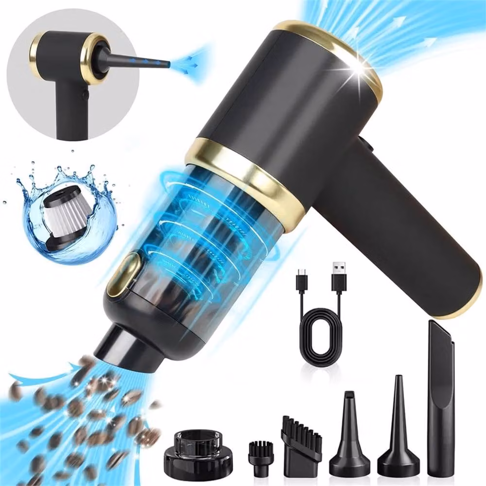VOGREX Handheld Wireless Car Vacuum Cleaner with Powerful Suction, USB Rechargeable, Black – 4
