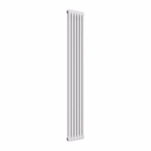 Reina Colona 2 Column Steel Wall Hung Radiator, White, H: 180 cm, W: 29 cm, D: 29 cm