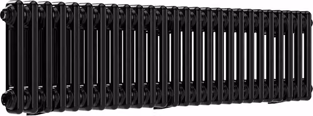 Lux Heat Black Horizontal 2 Column Traditional Steel Radiator, W/H: 119 x 30 cm – 6