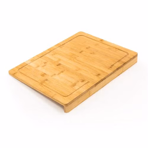 Carter & Clay Brown Bamboo Rectangular Cutting Board with Juice Groove – 1