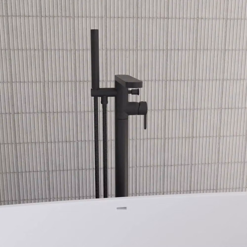 Balterley Freestanding Round Bath Shower Mixer Tap in Matt Black – 2