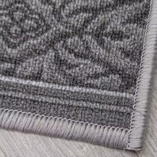 runrug Loop Pile Hallway Runner Rug in St Tropez Grey, W: 100 cm, L: 240 cm – 4