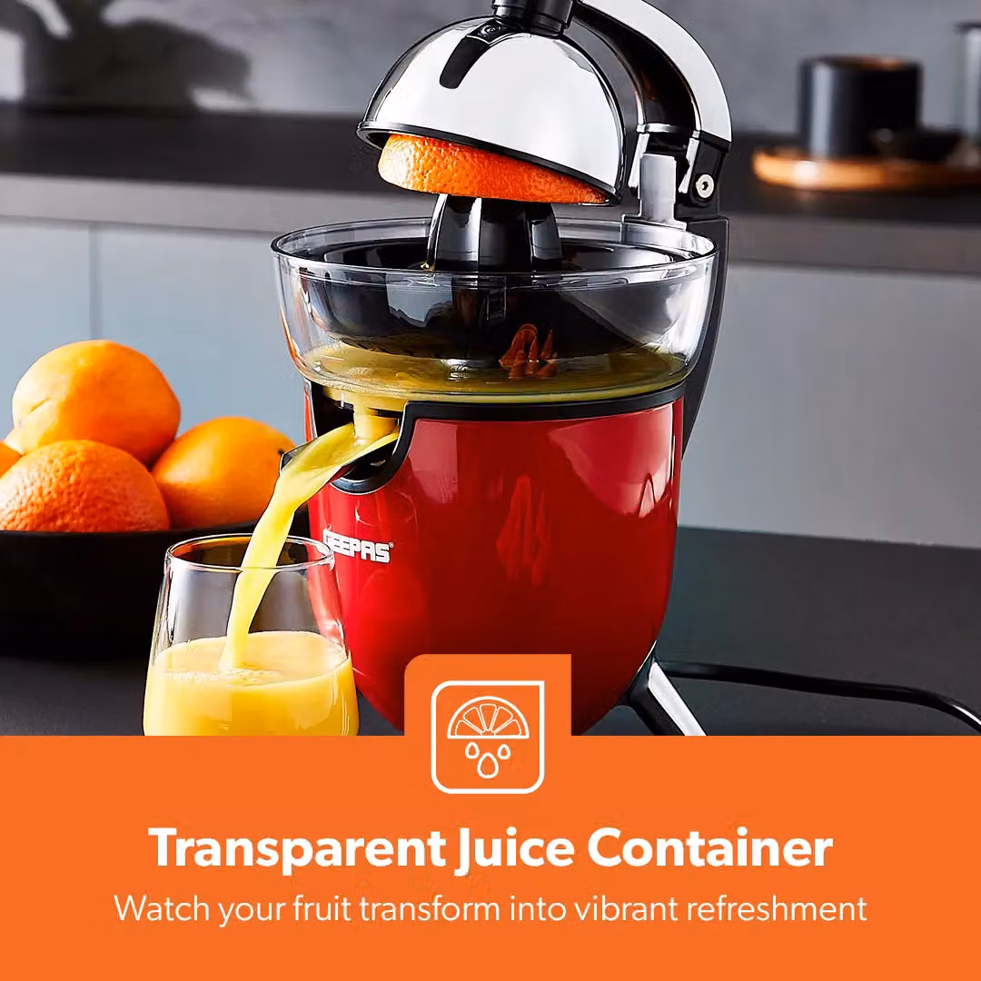 Geepas Electric Citrus Juicer and Orange Fruit Squeezer in Bright Pink – 3