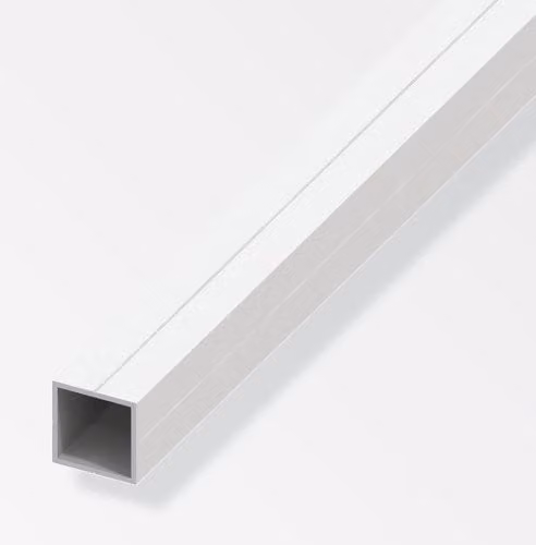 Alfer White PVC Square Plastic Tube 23.5mm x 2.5m