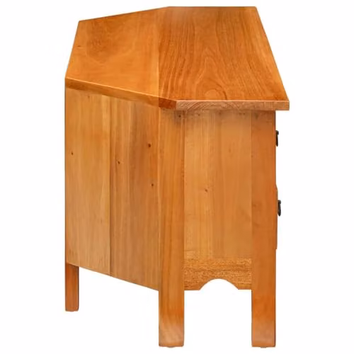 vidaXL Natural Solid Mahogany Wood TV Cabinet in Brown, W/D/H: 100 x 40.5 x 46 cm – 4