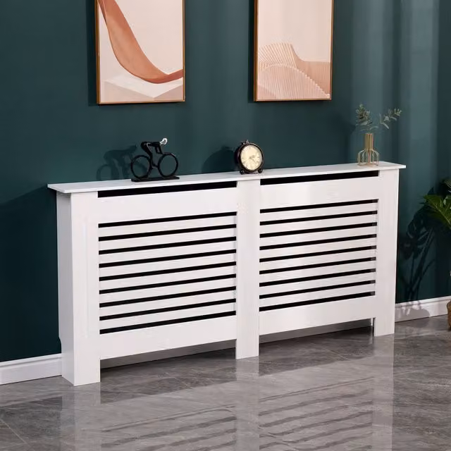WestWood White MDF Wooden Wall Shelf Radiator Cover